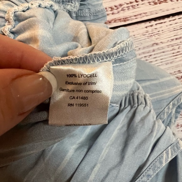 Gentle Fawn Wylie jumpsuit size 6 blue white - Picture 7 of 8